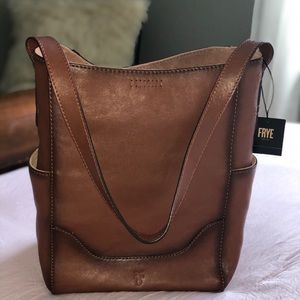 Frye leather side pocket hobo purse